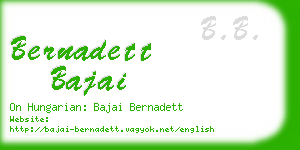 bernadett bajai business card